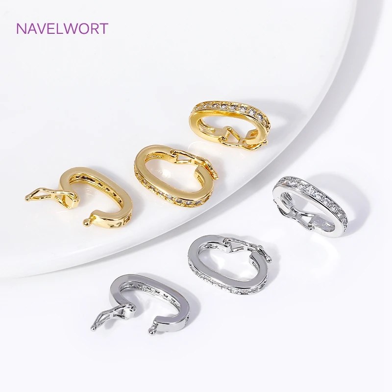 18K Gold Plated Brass With Zircon Oval Shape Shortner Clasp For Jewelry Making Supplies DIY Pearl Necklace Bracelet Beads Clasps 
18K Gold Plated Brass With Zircon Oval Shape Shortner Clasp For Jewelry Making Supplies DIY Pearl Necklace Bracelet Beads Clasps