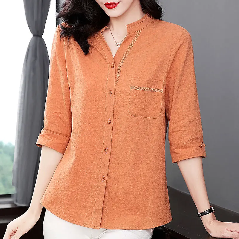 Blouse seven -point sleeve shirt women's spring nd autumn 2022 loose women's ladies shirt casual mid -sleeve blouse female tops
Blouse seven -point sleeve shirt women's spring nd autumn 2022 loose women's ladies shirt casual mid -sleeve blouse female tops