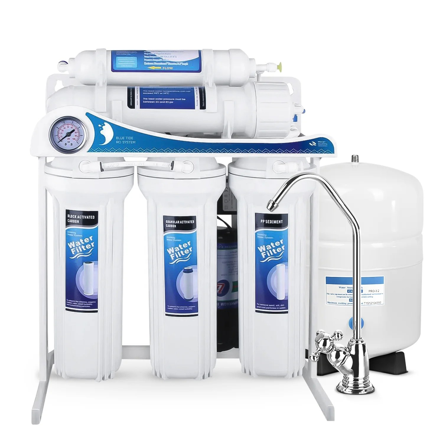 home 5 stage white undersink water filter system water purifier with shelf and pressure gauge
home 5 stage white undersink water filter system water purifier with shelf and pressure gauge