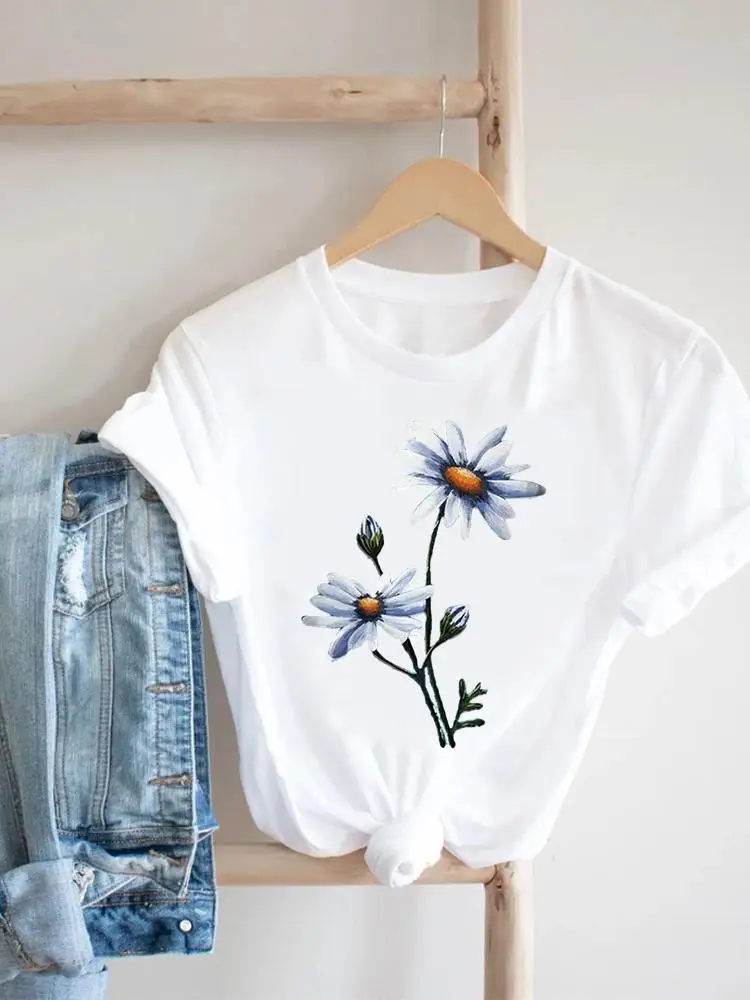 Women Clothing Flower Trend 90s Style Print Female Top Short Sleeve Tee Casual Summer Clothes Tshirt Fashion Graphic T-shirt
Women Clothing Flower Trend 90s Style Print Female Top Short Sleeve Tee Casual Summer Clothes Tshirt Fashion Graphic T-shirt