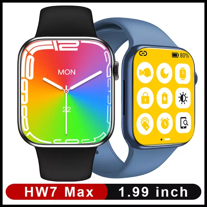 

New HW7 Max Smart Watch 1.99" Full Screen 45mm Power Saving Mode Women Men Smartwatch NFC Bluetooth Call pk IWO 13 X8 max