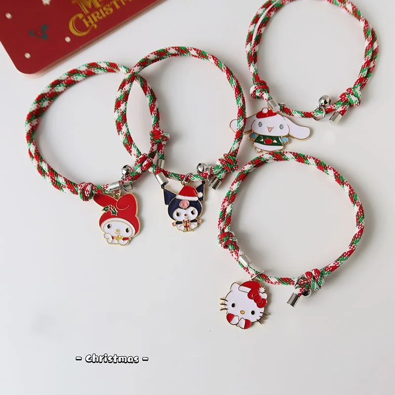 Kawaii Sanrio Bracelet Hellokittys Kuromi My Melody Cinnamoroll Cartoon Christmas Colorful Hand Rope Bracelet Toy for Kids Gift
Kawaii Sanrio Bracelet Hellokittys Kuromi My Melody Cinnamoroll Cartoon Christmas Colorful Hand Rope Bracelet Toy for Kids Gift