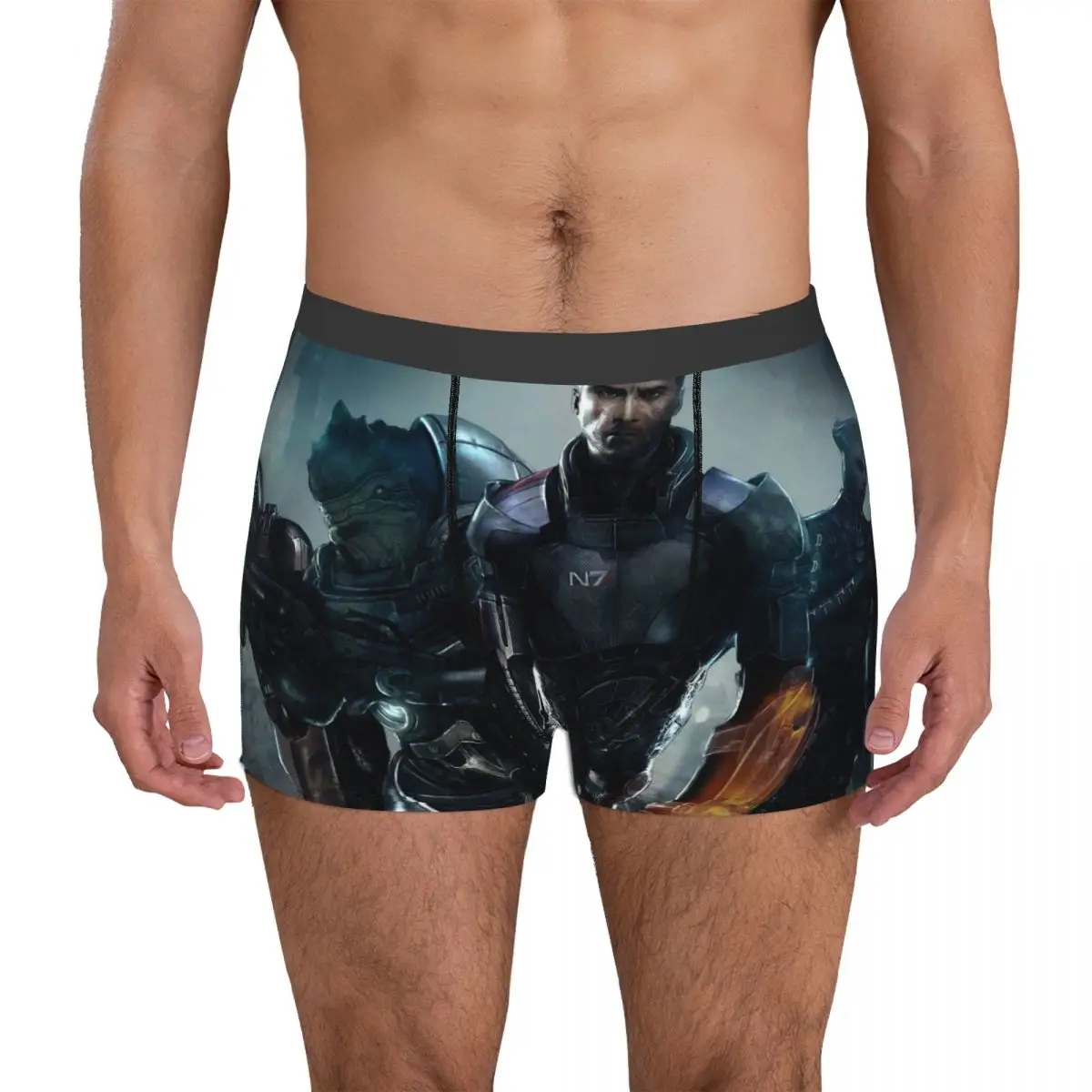 

Mass Effect Asari Game Darkness Underpants Homme Panties Men's Underwear Sexy Shorts Boxer Briefs