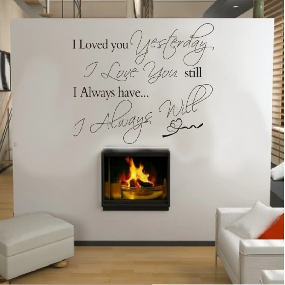 2018 new characters "I love you yesterday" wall stickers decoration tattoos modern black 56 * 45cm size
2018 new characters "I love you yesterday" wall stickers decoration tattoos modern black 56 * 45cm size