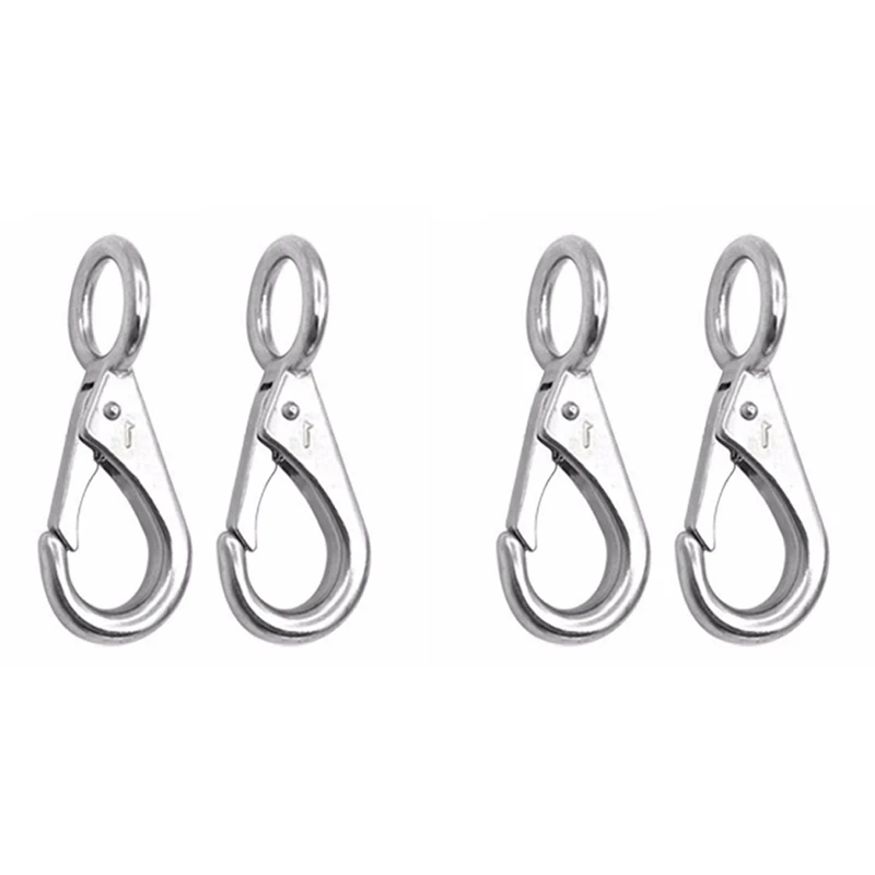 4Pcs Stainless Steel 316 Rigid Loaded Fixed Eye Spring Clip Snap Hook Carabiner Marine Hardware Accessories For Boats
4Pcs Stainless Steel 316 Rigid Loaded Fixed Eye Spring Clip Snap Hook Carabiner Marine Hardware Accessories For Boats
