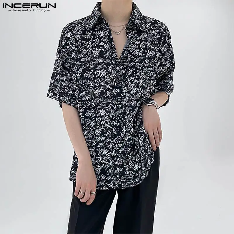 Korean Style Men's Retro Shirts Casual Streetwear Male Black Print Patterned Short Sleeved Lapel Blouse S-5XL INCERUN Tops 2023
Korean Style Men's Retro Shirts Casual Streetwear Male Black Print Patterned Short Sleeved Lapel Blouse S-5XL INCERUN Tops 2023
