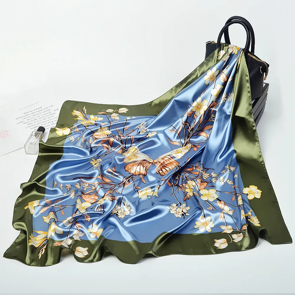 Fashion Neckerchief Hijab Scarfs Female Square Shawls and Wraps Bandana Head Scarf For Women 90*90cm Large Kerchief Neck Scarves
Fashion Neckerchief Hijab Scarfs Female Square Shawls and Wraps Bandana Head Scarf For Women 90*90cm Large Kerchief Neck Scarves