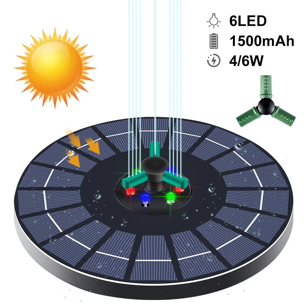 Solar Bird Bath Fountain 4/6W Solar Fountain Pumps Outdoor Built-in 1500mAh Battery Solar Water Fountain for Garden Pond
Solar Bird Bath Fountain 4/6W Solar Fountain Pumps Outdoor Built-in 1500mAh Battery Solar Water Fountain for Garden Pond