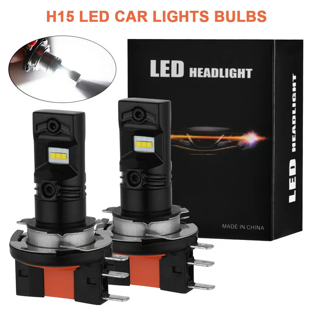 2Pcs LED H15 Car Headlight Day Driving Running Light 12V 6000K White Auto Fog Lamp CanBus Error Free
2Pcs LED H15 Car Headlight Day Driving Running Light 12V 6000K White Auto Fog Lamp CanBus Error Free