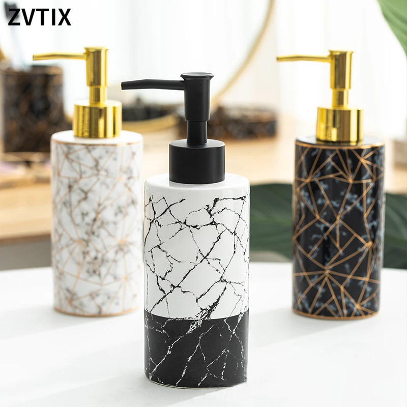 300ml Fashionable Marble Ceramic Lotion Shampoo Dispenser Liquid Soap Bottle Bathroom Set Home Decoration Bathroom Accessories
300ml Fashionable Marble Ceramic Lotion Shampoo Dispenser Liquid Soap Bottle Bathroom Set Home Decoration Bathroom Accessories