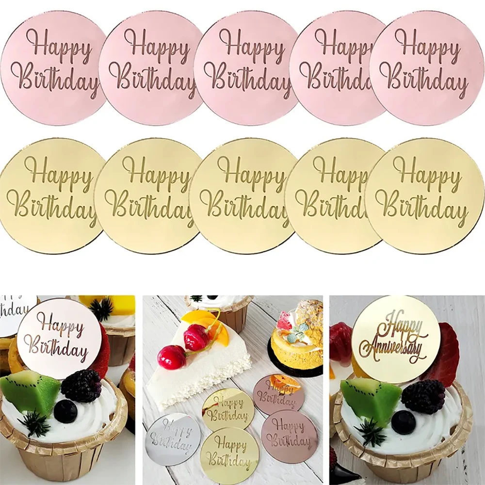 Birthday Cake Toppers Acrylic Gold Silver Happy Birthday Anniversary Cake Toppers Round Cupcake Toppers Party Dessert Decoration
Birthday Cake Toppers Acrylic Gold Silver Happy Birthday Anniversary Cake Toppers Round Cupcake Toppers Party Dessert Decoration