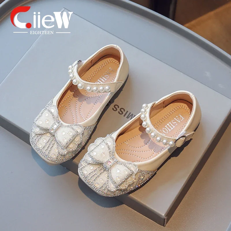 

Size 26-36 Sparkly Princess Shoes Delicate Girls Sandals Pearl Sweet Dress Shoes Comfortable Shoes for Girls meisjes schoenen