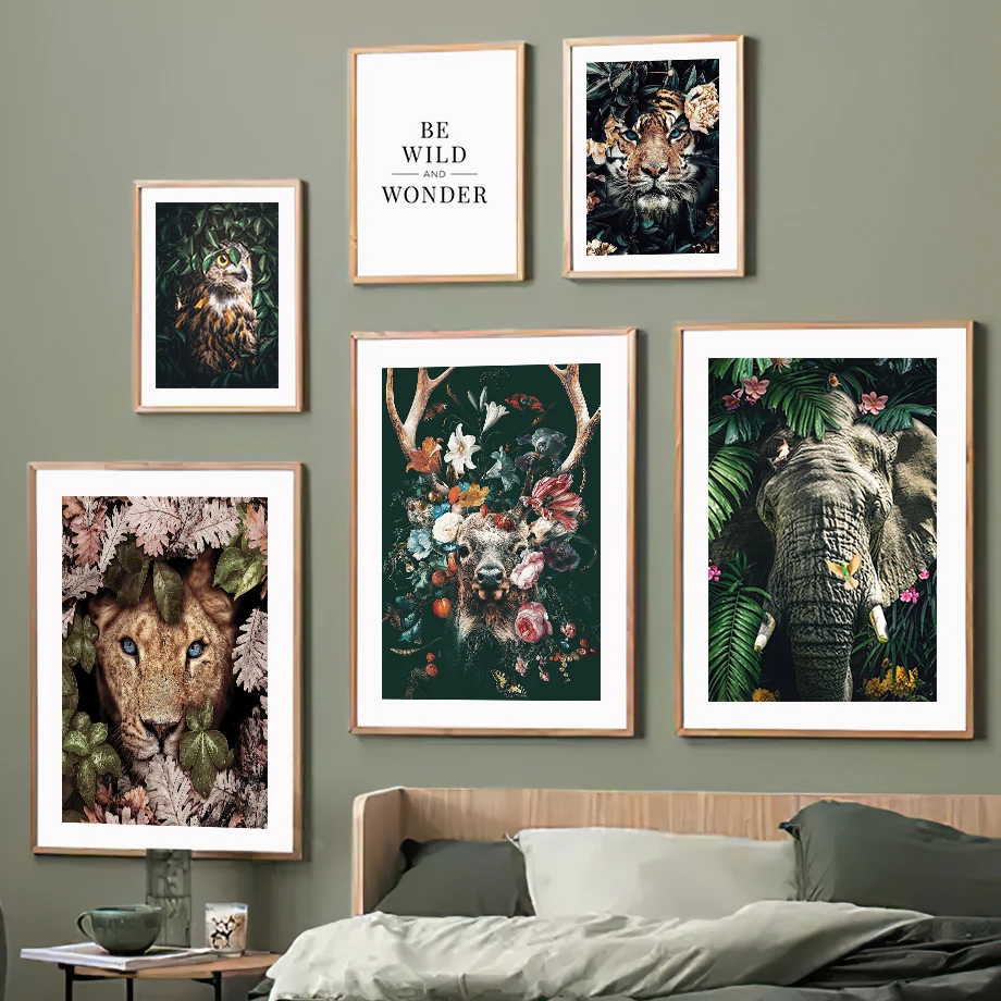 Flower Deer Tiger Lion Elephant Wall Art Canvas Painting Modern Abstract Nordic Posters And Prints Wall Pictures For Living Room
Flower Deer Tiger Lion Elephant Wall Art Canvas Painting Modern Abstract Nordic Posters And Prints Wall Pictures For Living Room