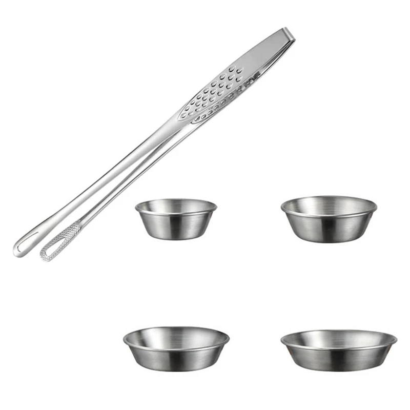9.4-Inch Tweezer Tongs,Kitchen Tweezer Tongs With 4PCS Korean Dipping Dish Western Steak Sauce Dish
9.4-Inch Tweezer Tongs,Kitchen Tweezer Tongs With 4PCS Korean Dipping Dish Western Steak Sauce Dish
