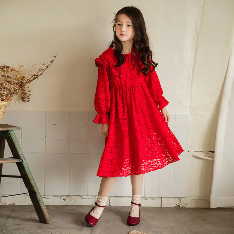 Korean Girls Red Lace Dress Fleece Warm Baby Party Costumes 2022 Wedding Birthday Long Sleeve Children Dresses 4 5 6 8 10 years
Korean Girls Red Lace Dress Fleece Warm Baby Party Costumes 2022 Wedding Birthday Long Sleeve Children Dresses 4 5 6 8 10 years
