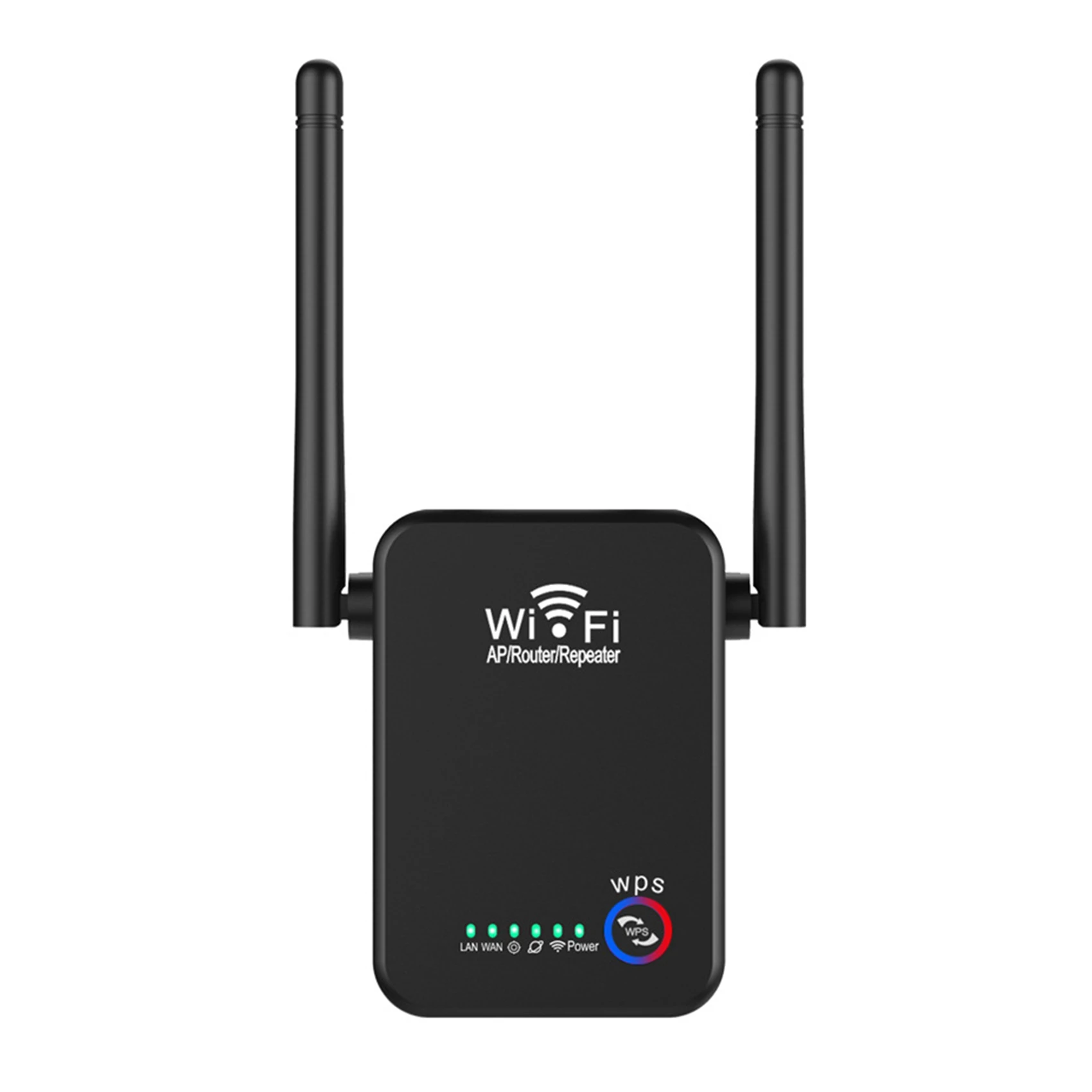 

WiFi Repeater Wireless WiFi Routing Signal Amplifie 300Mbps Network Expansion Booster WiFi Extender Black US Plug