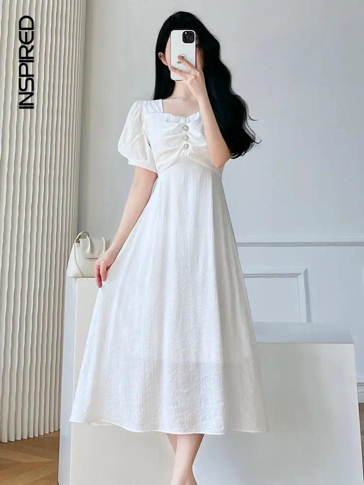 Sweet Wind French Dress Women 2023 Summer Casual Square Neck Short-sleeved Dresses for Women's Fashion Solid Color Dress
Sweet Wind French Dress Women 2023 Summer Casual Square Neck Short-sleeved Dresses for Women's Fashion Solid Color Dress