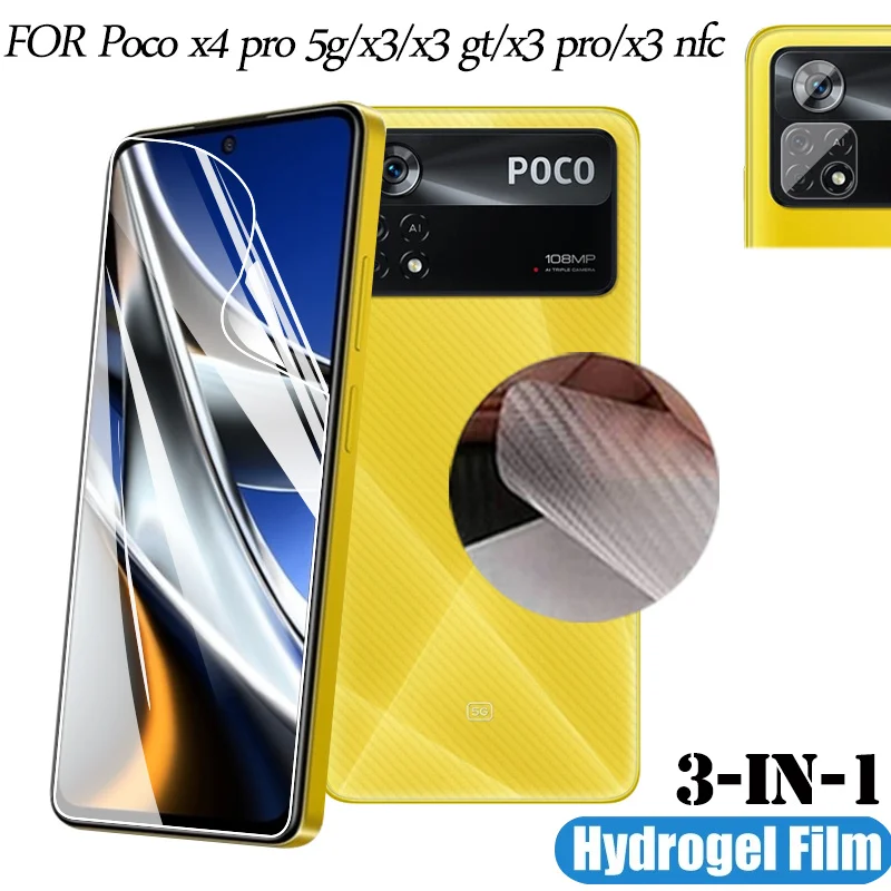 mica xiaomi poco x4 pro 5g, hidrogel screen protector for poko x3 gt pro nfc pocco x4pro poco x4 pro hydrogel protective film + back & camera protection / not tempered glass cristal
mica xiaomi poco x4 pro 5g, hidrogel screen protector for poko x3 gt pro nfc pocco x4pro poco x4 pro hydrogel protective film + back & camera protection / not tempered glass cristal