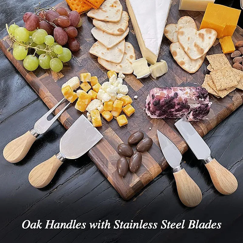 4Pcs/Set Wood Handle Cheese Cutter Sets Bread Knife Slicer Kit Set Oak Bamboo Cheese Cutter Kitchen Useful Cooking Tools
4Pcs/Set Wood Handle Cheese Cutter Sets Bread Knife Slicer Kit Set Oak Bamboo Cheese Cutter Kitchen Useful Cooking Tools