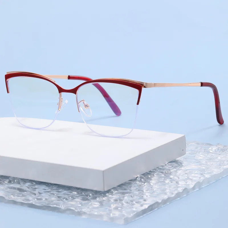 Half Frame Cat Eye Anti Blue Light Optical Glasses Frames Women Fashion Computer Eyeglasses
Half Frame Cat Eye Anti Blue Light Optical Glasses Frames Women Fashion Computer Eyeglasses
