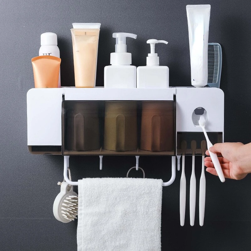 Automatic Toothbrush Holder with Cups Wall Mounted Toothpaste Squeezer Dispenser Storage Rack Case Bathroom Accessories Sets
Automatic Toothbrush Holder with Cups Wall Mounted Toothpaste Squeezer Dispenser Storage Rack Case Bathroom Accessories Sets