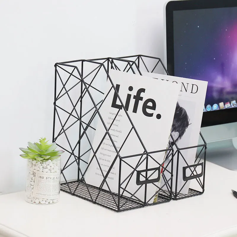 Nordic Wrought Iron Storage Rack Desktop Newspaper Magazine Storage Consolidation Rack Office Rrack Decoration Pendulum
Nordic Wrought Iron Storage Rack Desktop Newspaper Magazine Storage Consolidation Rack Office Rrack Decoration Pendulum