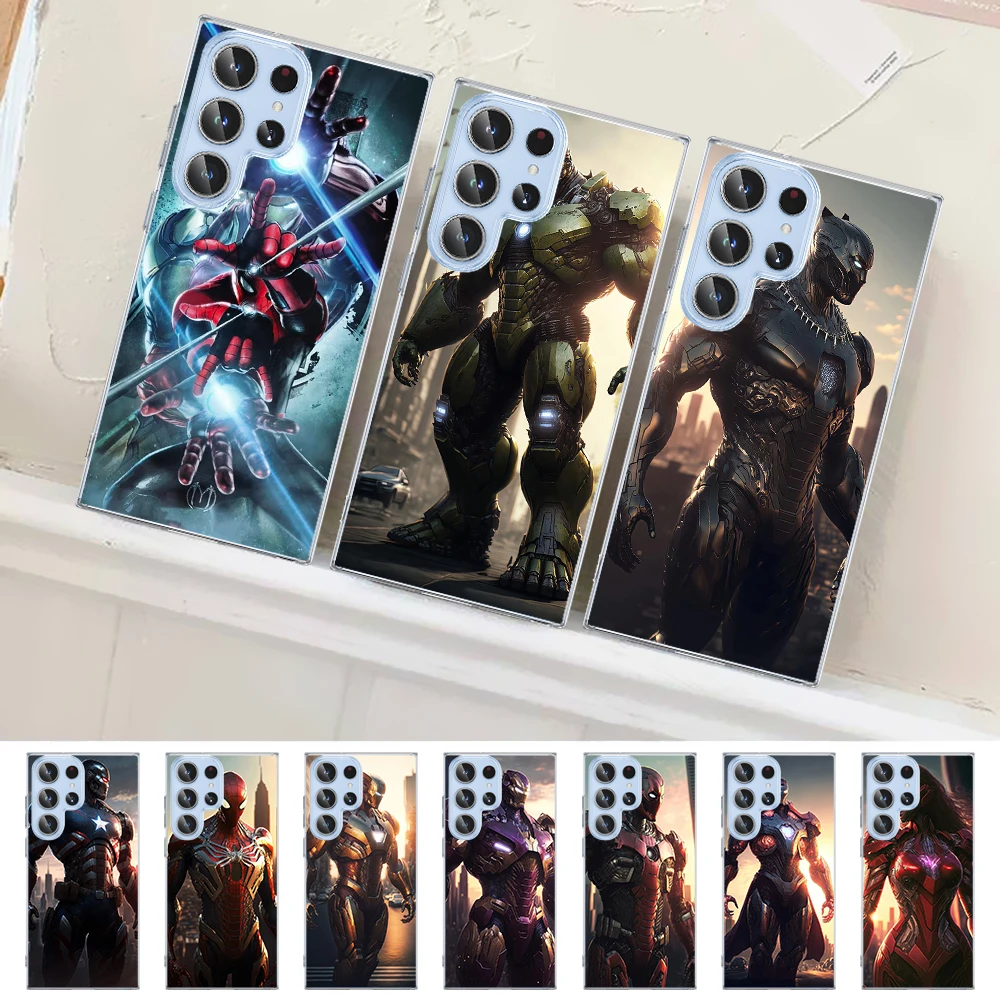 

Чехол с супергероями Marvel, Мстители, чехол для Samsung Galaxy S23, S22, Ultra, S21, S20, чехлы FE, S10, 5G S9, S8 Plus, S10e, S7, мягкий чехол для телефона из ТПУ