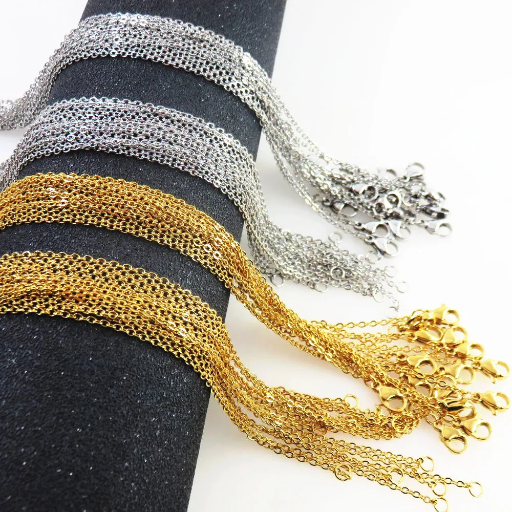 KouCh 10pcs/lot Bulk Wholesale DIY Rolo O-Chains Necklace 1.5/2mm Gold Color Women's Chain Stainless Steel Jewelry Chain Choker
KouCh 10pcs/lot Bulk Wholesale DIY Rolo O-Chains Necklace 1.5/2mm Gold Color Women's Chain Stainless Steel Jewelry Chain Choker