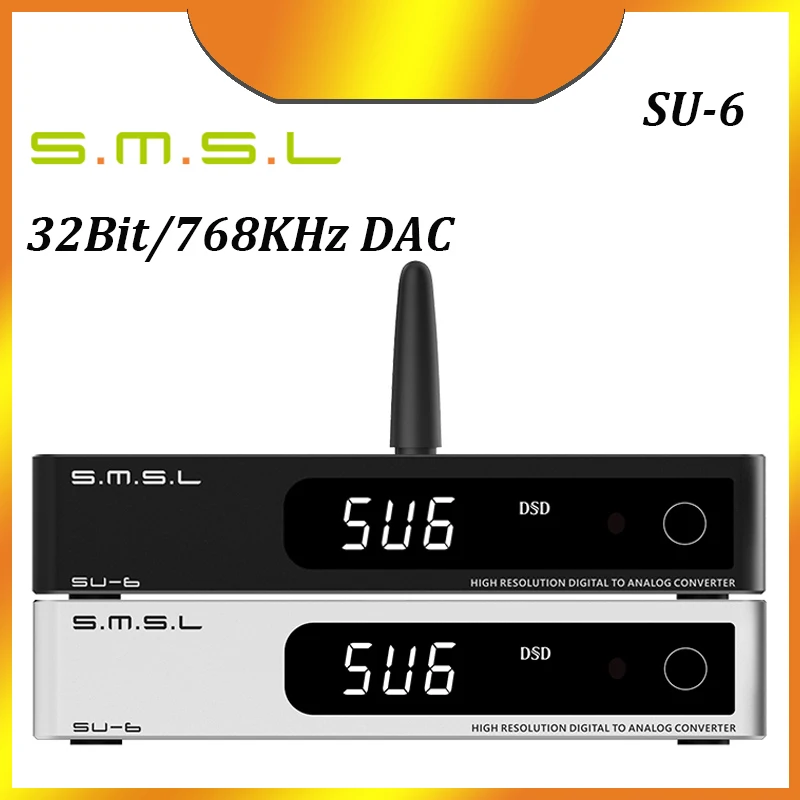 SMSL SU-6 аудио декодер ES9038Q2M USB DAC XMOS 32Bit 768kHz DSD512 OPA1612 * 4 Bluetooth 5,0 LDAC Настольный HIFI аудио декодирование AMP
SMSL SU-6 аудио декодер ES9038Q2M USB DAC XMOS 32Bit 768kHz DSD512 OPA1612 * 4 Bluetooth 5,0 LDAC Настольный HIFI аудио декодирование AMP