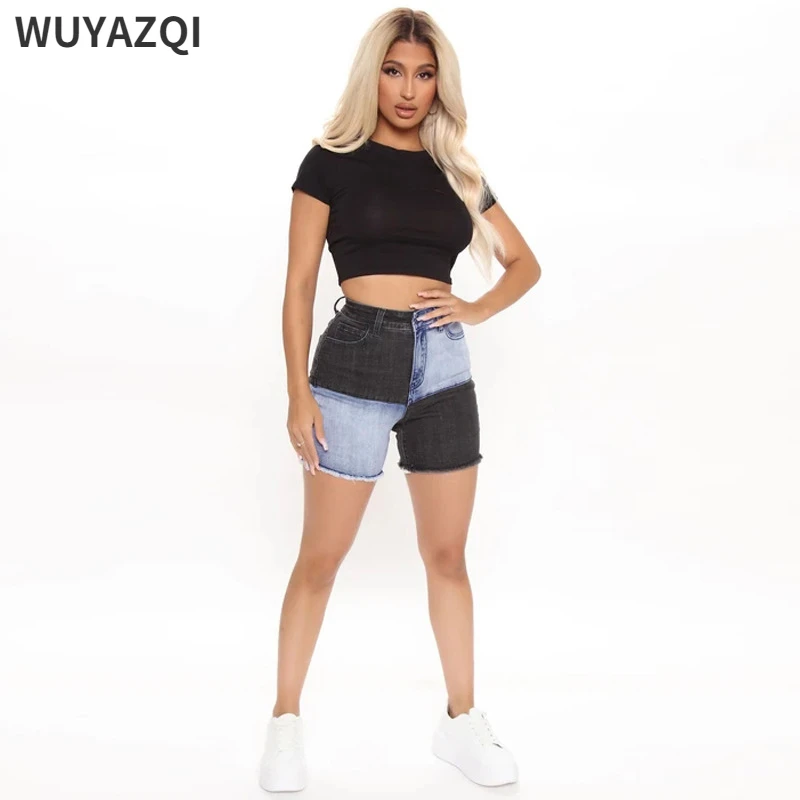 WUYAZQI Fashion women's clothing casual women's Denim Shorts color matching jeans women sweat shorts women
WUYAZQI Fashion women's clothing casual women's Denim Shorts color matching jeans women sweat shorts women
