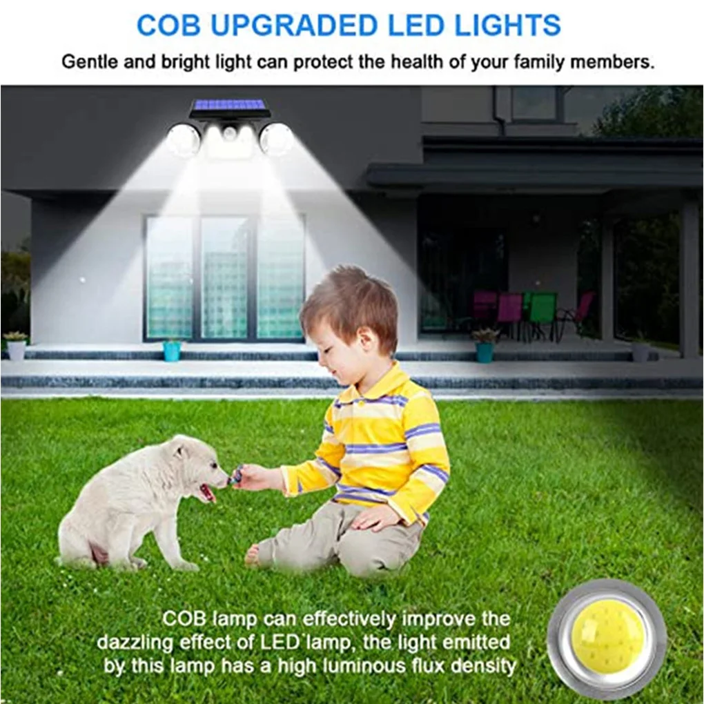 3-head Wall Light Solar Powered Induction LED Light Waterproof Wall Mounted Induction Lamp Outdoor Courtyard Garden Decor Light
3-head Wall Light Solar Powered Induction LED Light Waterproof Wall Mounted Induction Lamp Outdoor Courtyard Garden Decor Light