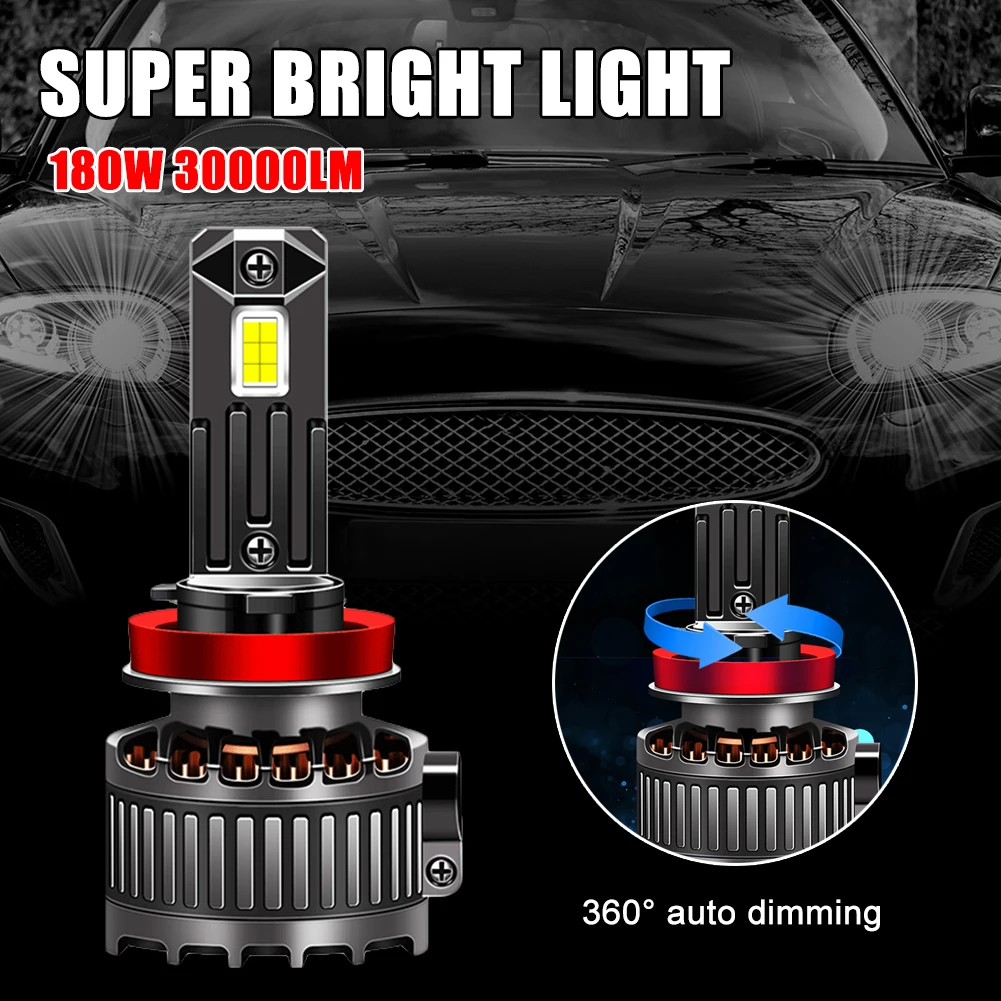 New 30000LM 180W H7 LED Canbus Car Headlights Bulbs H4 H1 9005 9006 H11 9012 LED light 6000K 6075 CSP Auto Lamp parts Waterproof
New 30000LM 180W H7 LED Canbus Car Headlights Bulbs H4 H1 9005 9006 H11 9012 LED light 6000K 6075 CSP Auto Lamp parts Waterproof