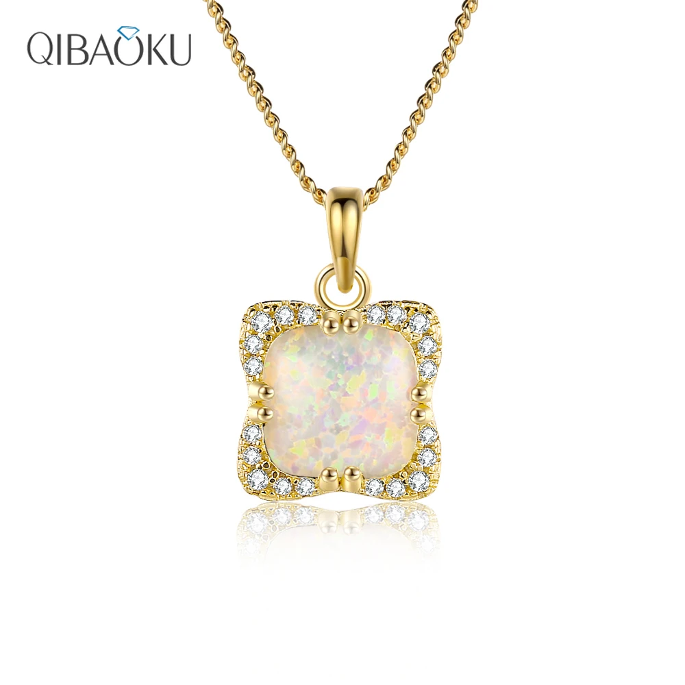 925 Sterling Silver Square Opal Pendant Necklace for Women Wedding Jewelry Inlaid Zircon Gold High Quality Luxury Gift
925 Sterling Silver Square Opal Pendant Necklace for Women Wedding Jewelry Inlaid Zircon Gold High Quality Luxury Gift