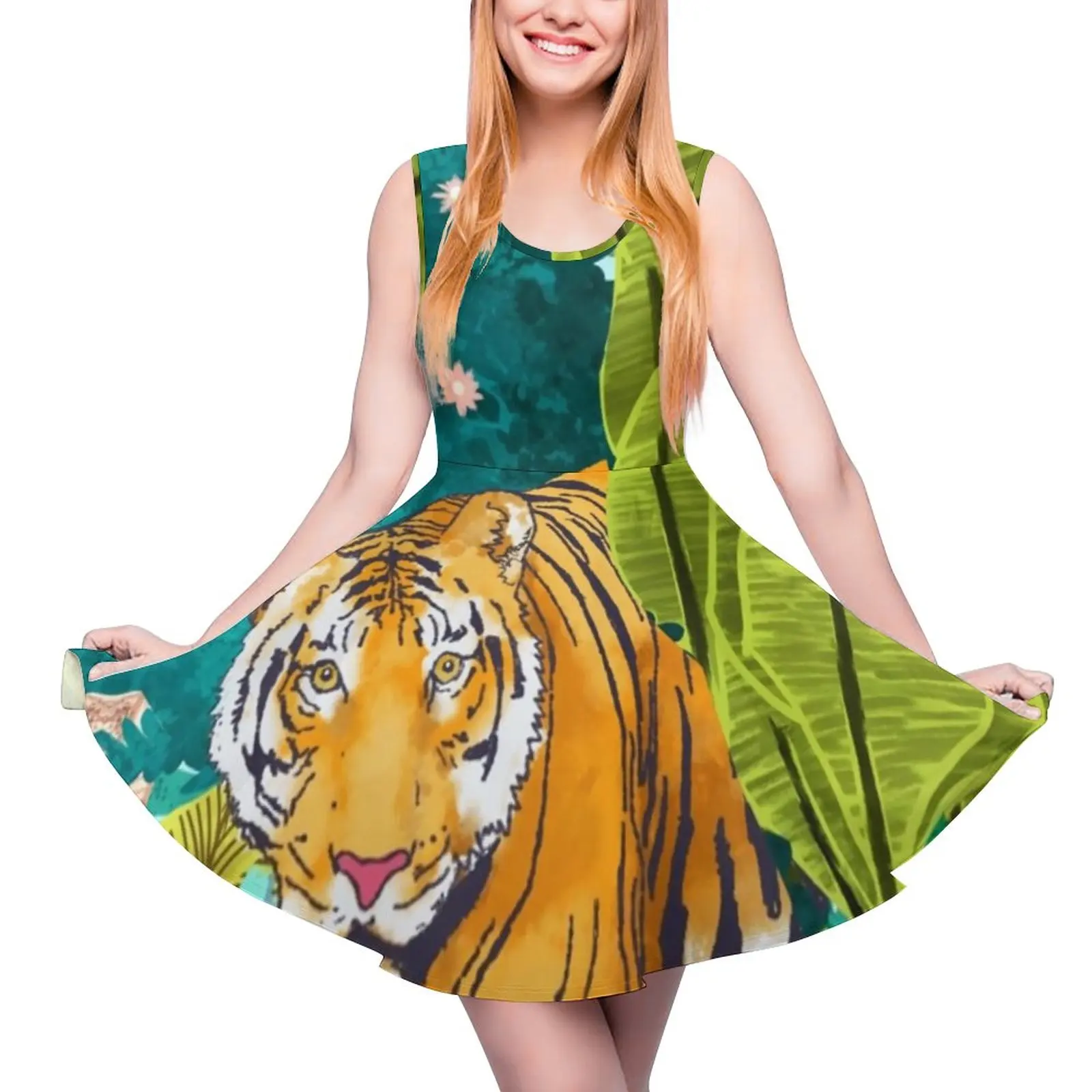 Jungle Tiger Dress Wild Animal Sexy Dresses High Waist Korean Fashion Oversized Skate Dress Womens Graphic Vestidos
Jungle Tiger Dress Wild Animal Sexy Dresses High Waist Korean Fashion Oversized Skate Dress Womens Graphic Vestidos