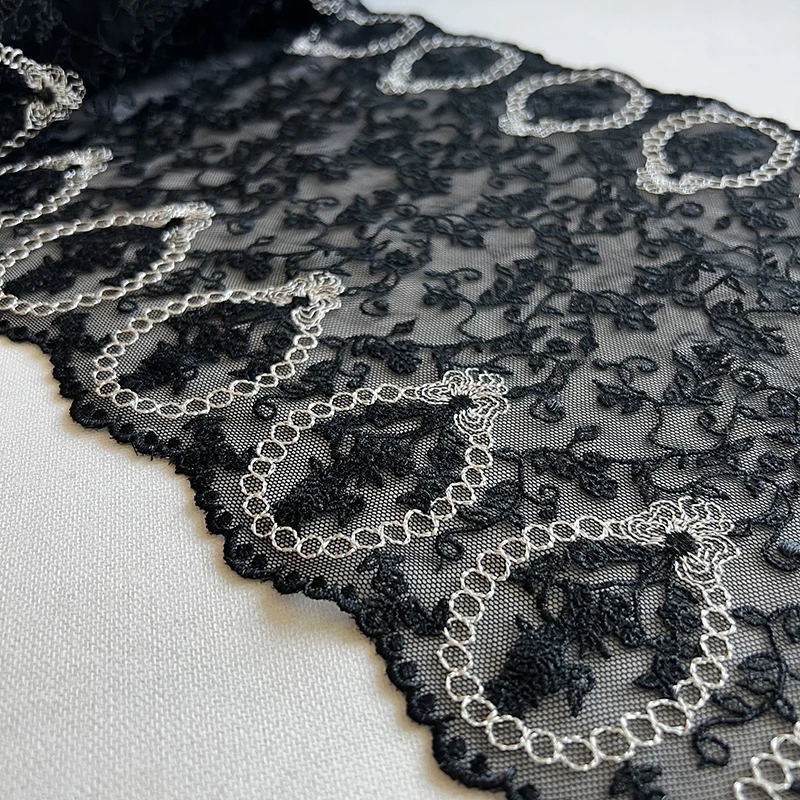 7 Yards 14cm Black Mesh Embroidery Clothing Material Doll Lace Trim Handmade DIY Garment Needlework Sewing Accessories H88
7 Yards 14cm Black Mesh Embroidery Clothing Material Doll Lace Trim Handmade DIY Garment Needlework Sewing Accessories H88