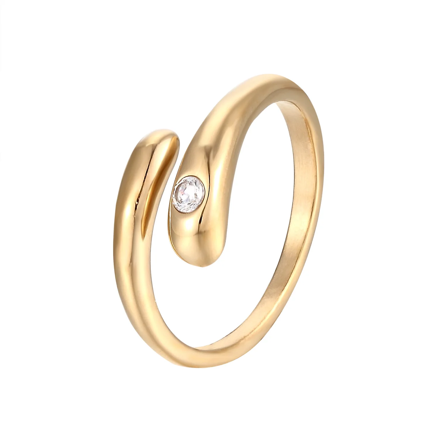 Minimalist Art Teardrop Zirconia Titanium Steel Ring Female Light Luxury Gold-plated Ring Couple Ring Valentine's Day Gift Ring
Minimalist Art Teardrop Zirconia Titanium Steel Ring Female Light Luxury Gold-plated Ring Couple Ring Valentine's Day Gift Ring