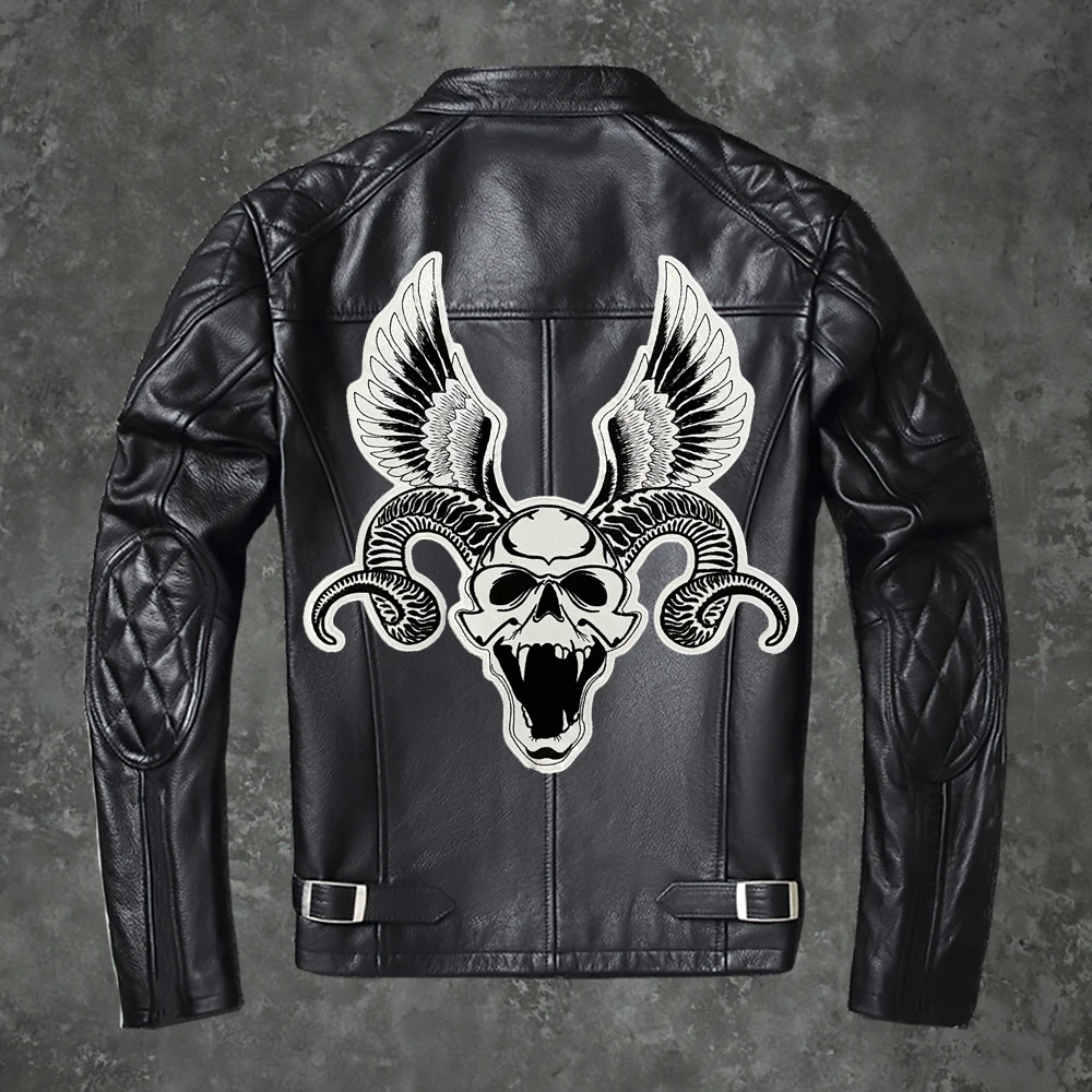 Huge Skull RAM Embroidery Patches Motorcycle Biker for Jacket Back 32cm * 30 cm
Huge Skull RAM Embroidery Patches Motorcycle Biker for Jacket Back 32cm * 30 cm