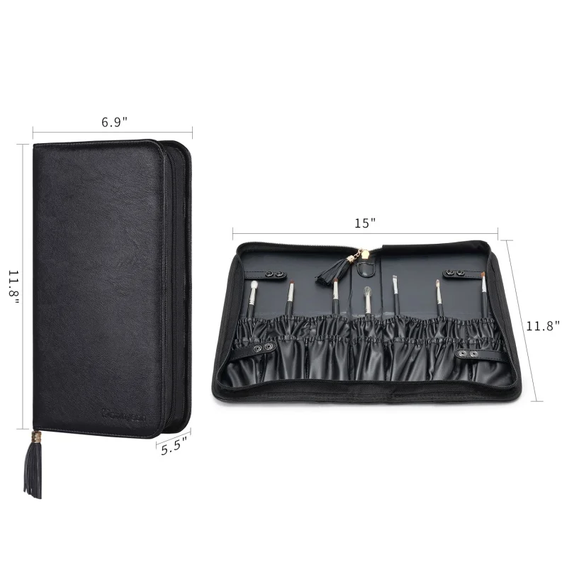 Rownyeon Wholesale Custom Logo Black Makeup Cosmetic Gift Brushes Holder Bag For Travel
Rownyeon Wholesale Custom Logo Black Makeup Cosmetic Gift Brushes Holder Bag For Travel