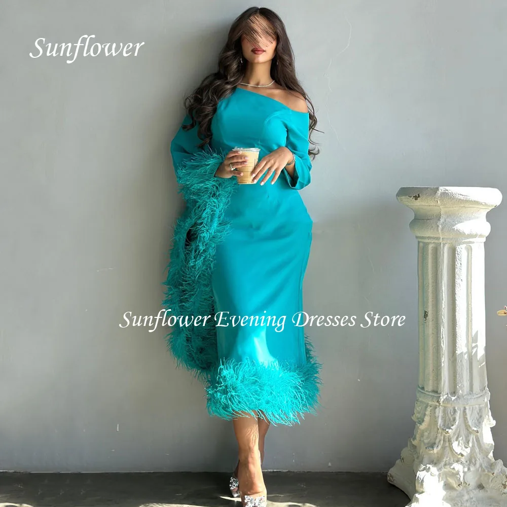 Sunflower Boat Neck Prom Gown Feathers A-LINE Evening Dress Slim Crepe Party Dress 2023 Ankle-Length Prom Dress
Sunflower Boat Neck Prom Gown Feathers A-LINE Evening Dress Slim Crepe Party Dress 2023 Ankle-Length Prom Dress