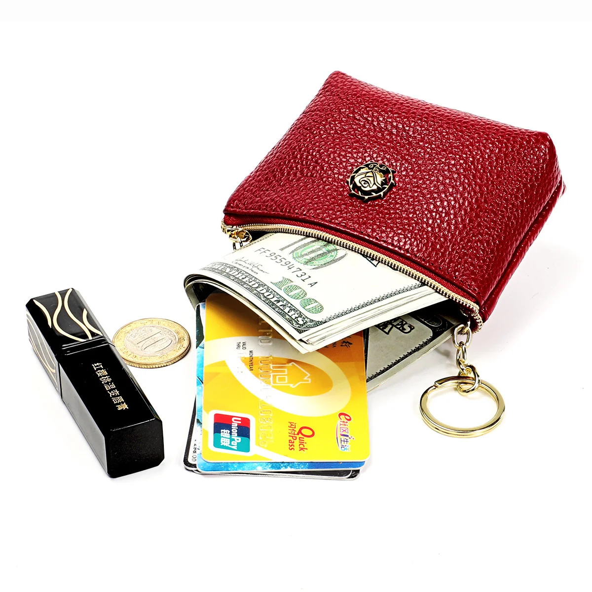 Женский дорожный Органайзер из коровьей кожи, маленький кошелек для хранения, Дамский бумажник для мелочи 
Женский дорожный Органайзер из коровьей кожи, маленький кошелек для хранения, Дамский бумажник для мелочи