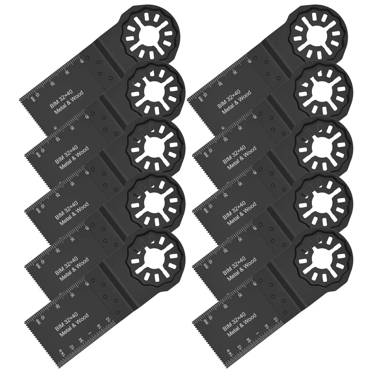 10Pcs Oscillating Saw Blades Durable Multi Tool Blades Bi-Metal Power Oscillating Tool Saw Blade for Wood Metal Cut Remove Nails
10Pcs Oscillating Saw Blades Durable Multi Tool Blades Bi-Metal Power Oscillating Tool Saw Blade for Wood Metal Cut Remove Nails