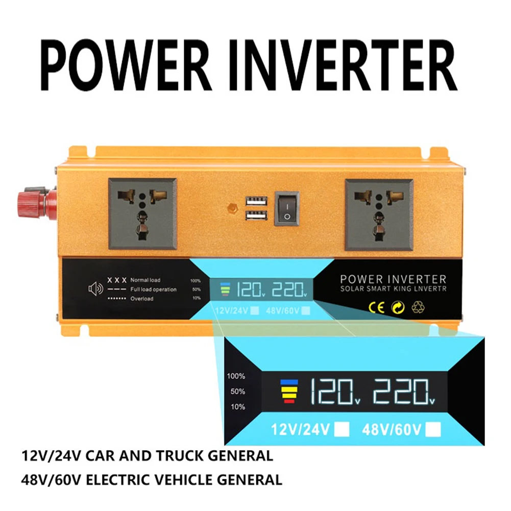 2200W 12V/24V-220V Modified Hyun Wave High Power Car Inverter Solar Inverter For Vehicle Electronic Product Accessories
2200W 12V/24V-220V Modified Hyun Wave High Power Car Inverter Solar Inverter For Vehicle Electronic Product Accessories