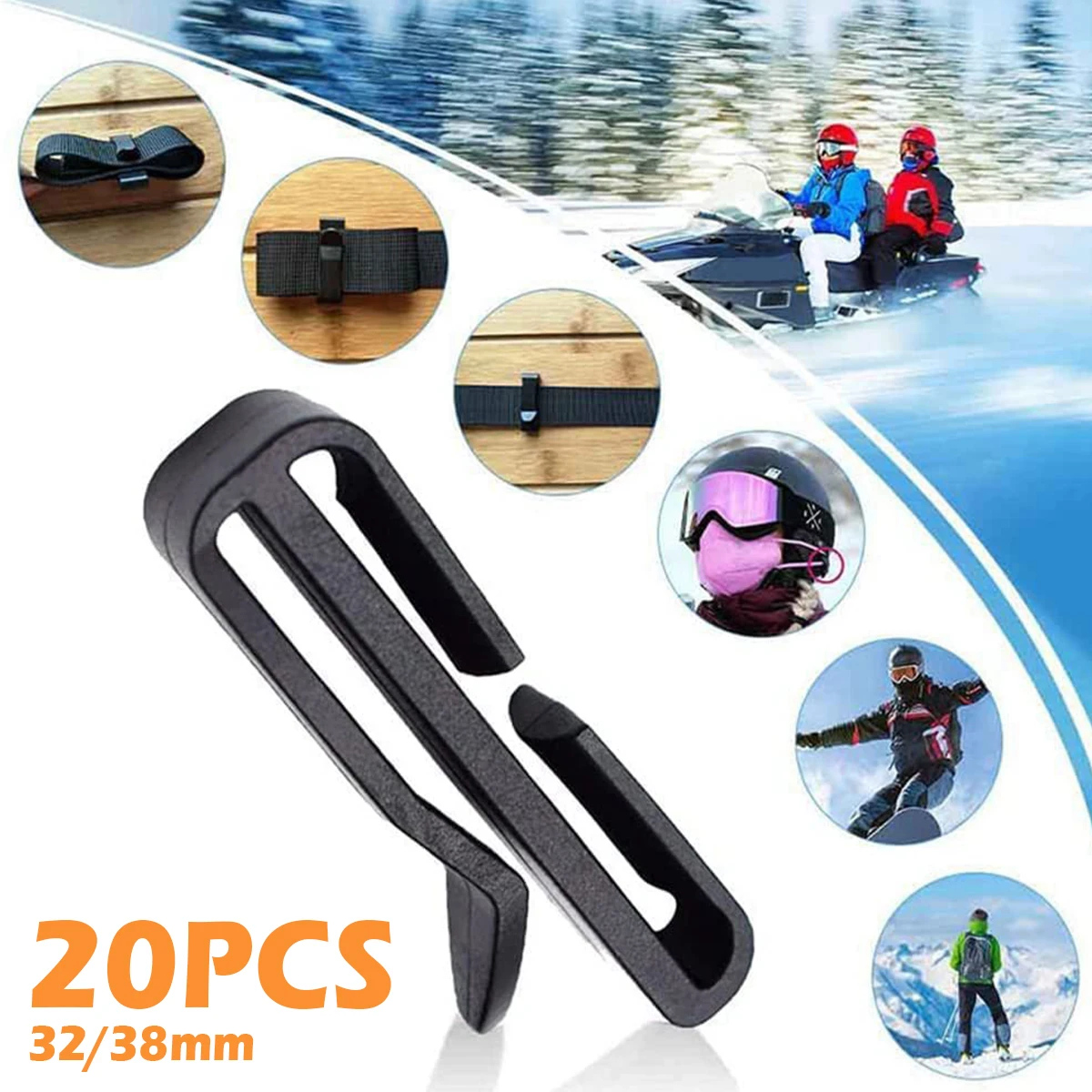 New 20pcs Mask Holder Ski Helmet Clip POM Plastic Cycling Helmet Clip Face Mask Holder Snowboard Helmet Face Cover Clips Fixed
New 20pcs Mask Holder Ski Helmet Clip POM Plastic Cycling Helmet Clip Face Mask Holder Snowboard Helmet Face Cover Clips Fixed