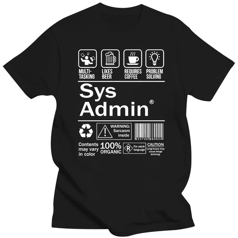 New Men'S T-Shirt Cartoon Fun T-Shirt Fashion T-Shirt System Administrator Product Label Linux Coffee Men Brand Clothihng
New Men'S T-Shirt Cartoon Fun T-Shirt Fashion T-Shirt System Administrator Product Label Linux Coffee Men Brand Clothihng