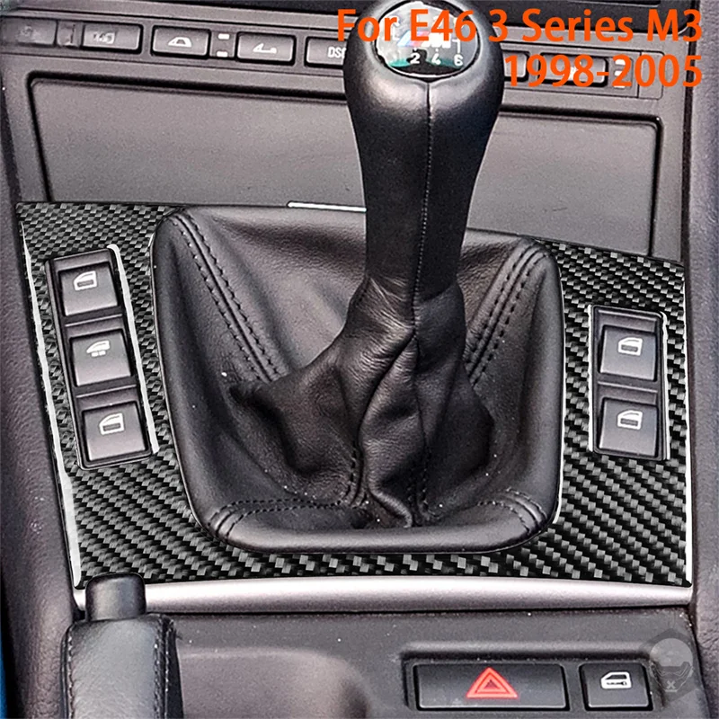 Gear Shift Knob Box Panel Cover Trim Real Carbon Fiber Stickers For BMW E46 1998-2005 Car Interior Decoration Accessories
Gear Shift Knob Box Panel Cover Trim Real Carbon Fiber Stickers For BMW E46 1998-2005 Car Interior Decoration Accessories