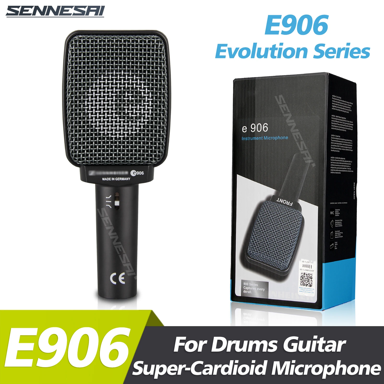 High Quality E906 Supercardioid Dynamic Instrument Microphone With Switchable Presence Filter For Drums Guitar For Hot Selling
High Quality E906 Supercardioid Dynamic Instrument Microphone With Switchable Presence Filter For Drums Guitar For Hot Selling
