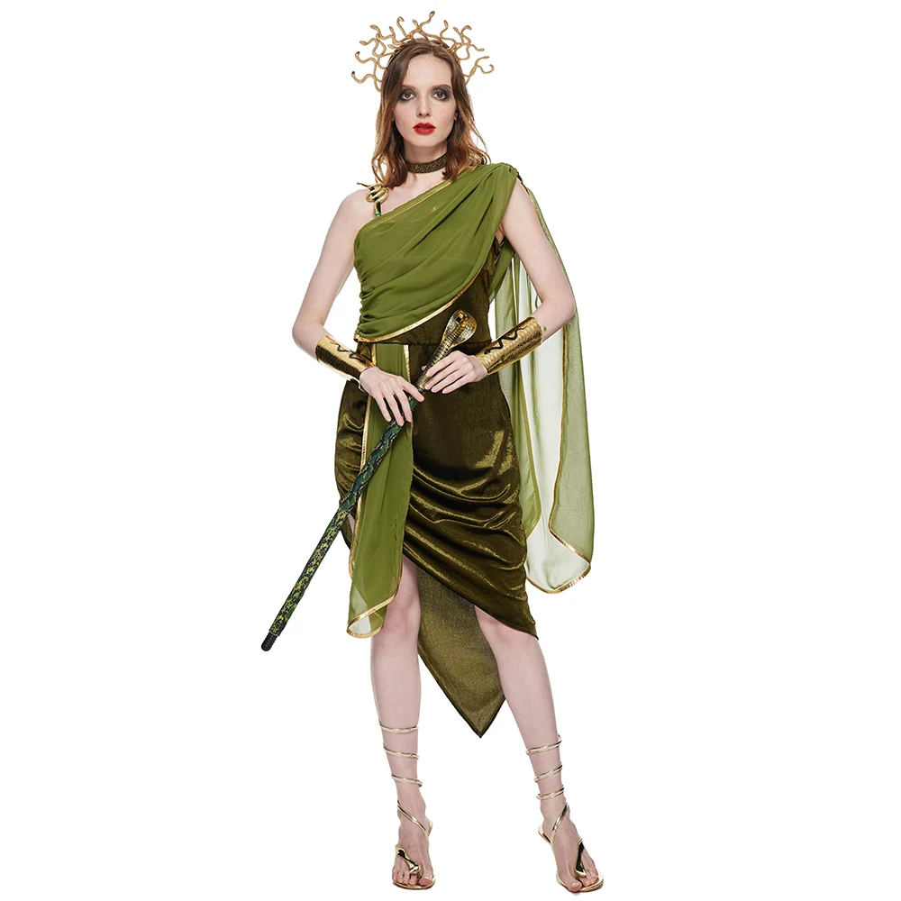 New Arrival Women Ancient Greek Myth Siren Medusa Costume Sexy Goddess Dress Halloween Costume Carnival Party Purim Fancy Dress
New Arrival Women Ancient Greek Myth Siren Medusa Costume Sexy Goddess Dress Halloween Costume Carnival Party Purim Fancy Dress