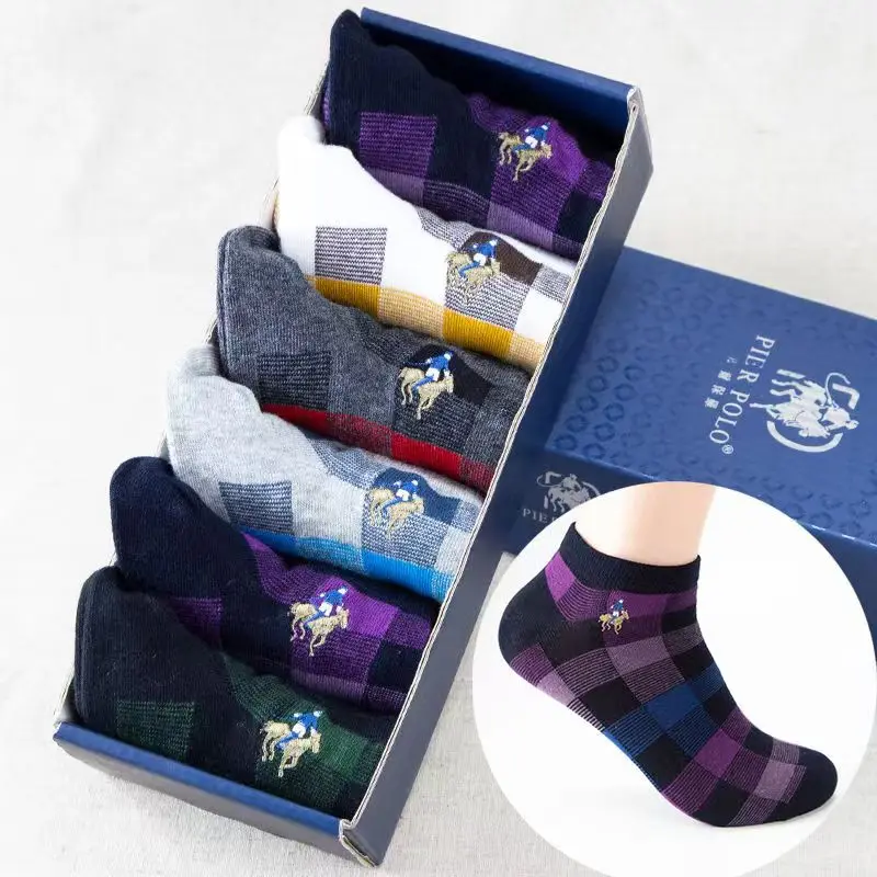 Box Gift 5 Pairs Quality Fashion British Men Socks Summer Casual Soft Short Cotton Boat Ankle Socks 
Box Gift 5 Pairs Quality Fashion British Men Socks Summer Casual Soft Short Cotton Boat Ankle Socks