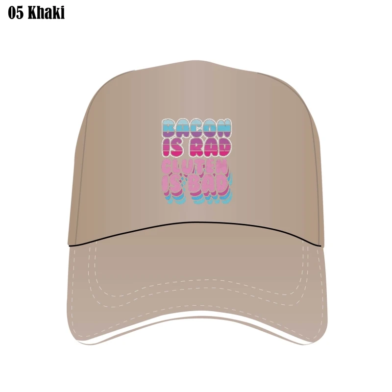 Title: Bacon Is Rad Gluten Is Bad Classic Adult Bill Hats Men Custom Hat
Title: Bacon Is Rad Gluten Is Bad Classic Adult Bill Hats Men Custom Hat