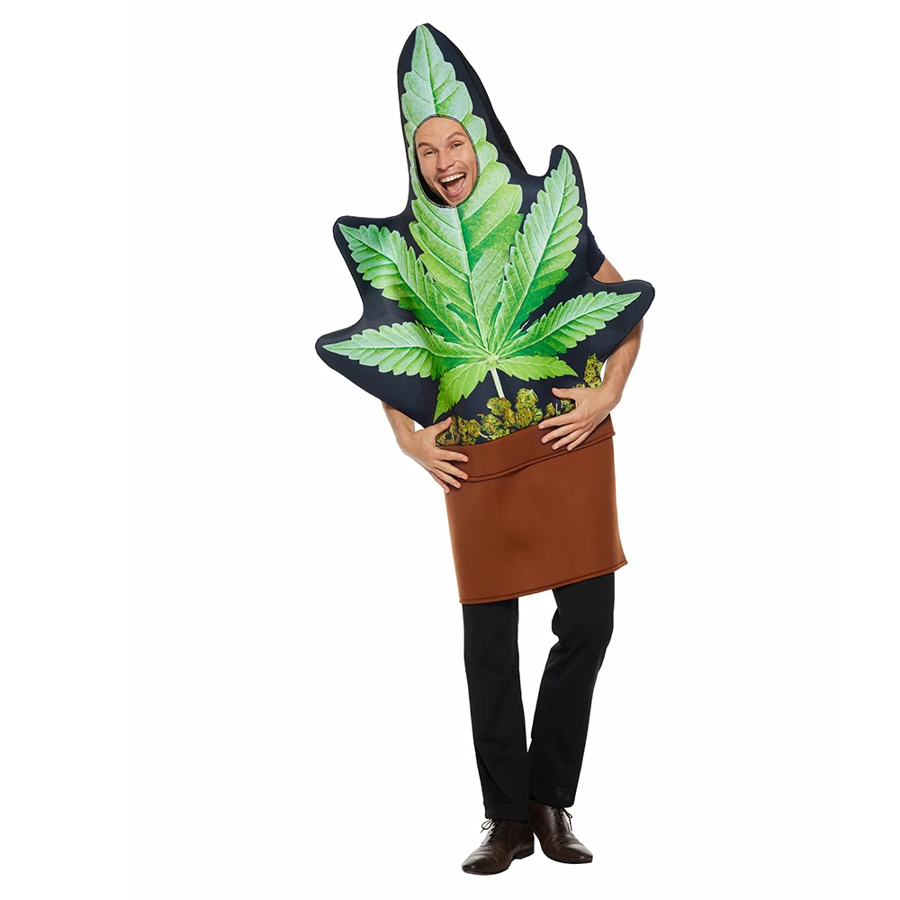 Eraspooky New Arrival Funny Potted Plant Costume For Adult Unisex Plant Cosplay Jumpsuits Halloween Costume Purim Carnival Party 
Eraspooky New Arrival Funny Potted Plant Costume For Adult Unisex Plant Cosplay Jumpsuits Halloween Costume Purim Carnival Party